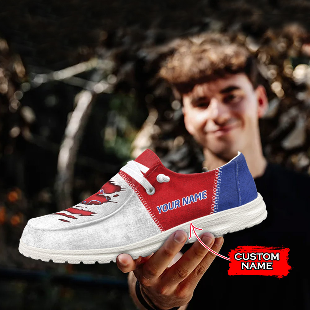 JWFancy NCAA SMU Mustangs Hey Dude Shoes Wally Men's Lace Up Loafers Comfortable For Men And Women