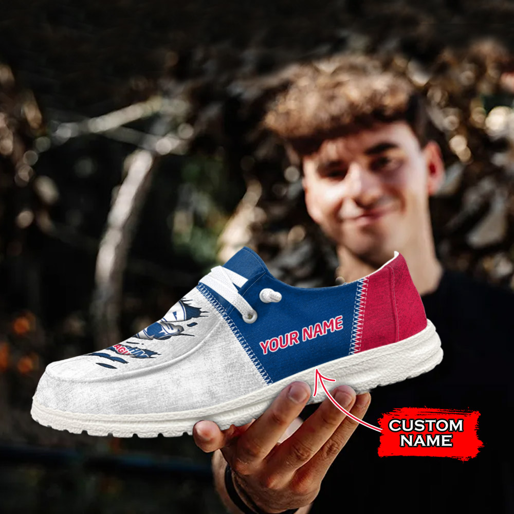 JWFancy NCAA South Alabama Jaguars Hey Dude Shoes Wally Men's Lace Up Loafers Comfortable For Men And Women