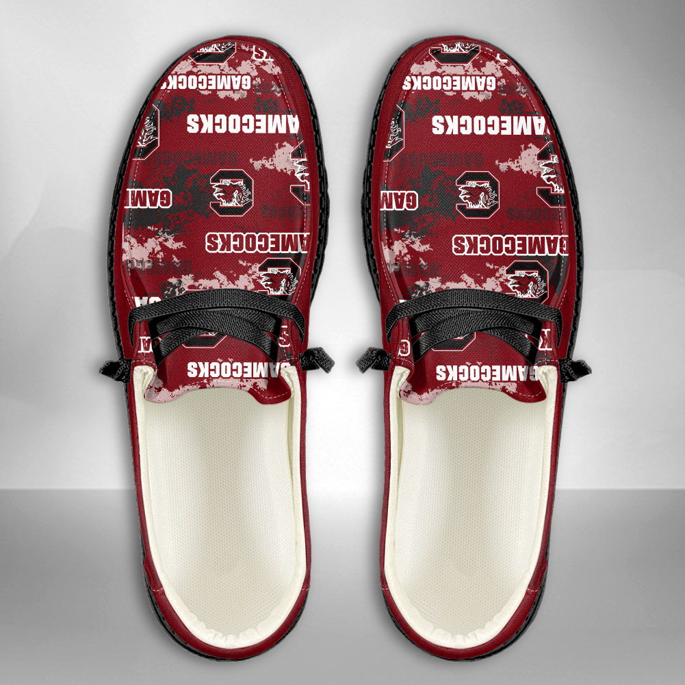 JWFancy NCAA South Carolina Gamecocks Hey Dude Shoes Wally Men's Lace Up Loafers Comfortable For Men And Women