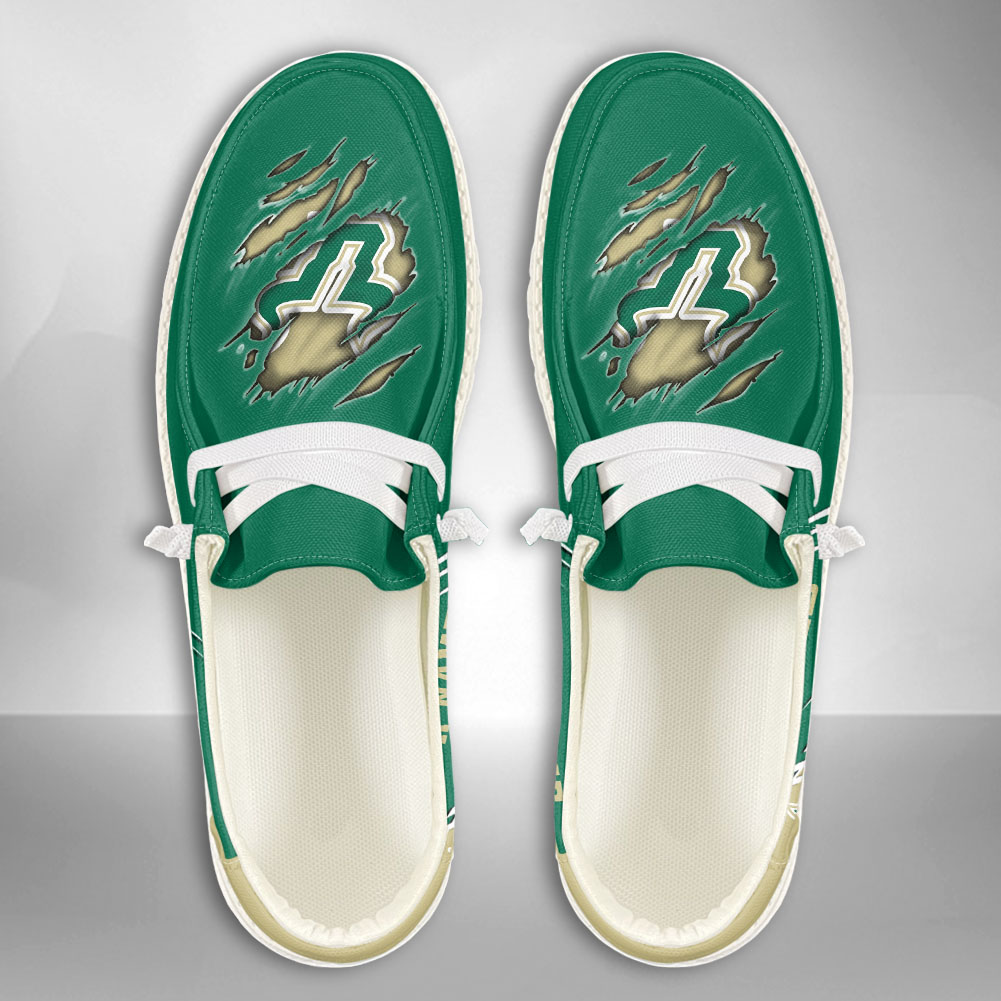 JWFancy NCAA South Florida Bulls Hey Dude Shoes Wally Men's Lace Up Loafers Comfortable For Men And Women