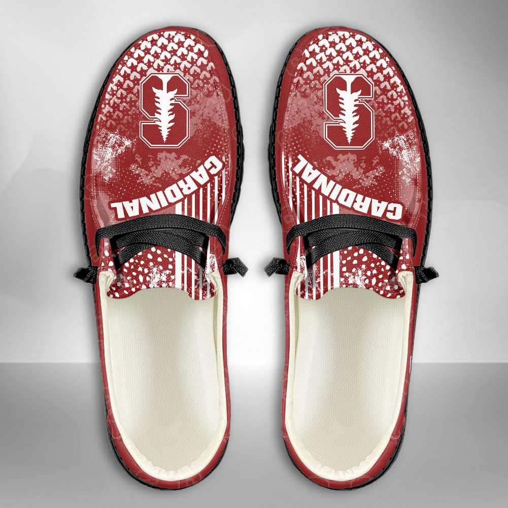 JWFancy NCAA Stanford Cardinal Hey Dude Shoes Wally Men's Lace Up Loafers Comfortable For Men And Women