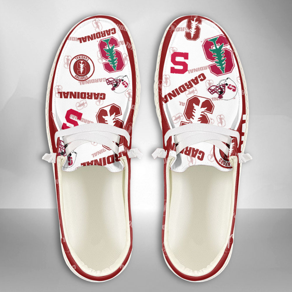 JWFancy NCAA Stanford Cardinal Hey Dude Shoes Wally Men's Lace Up Loafers Comfortable For Men And Women