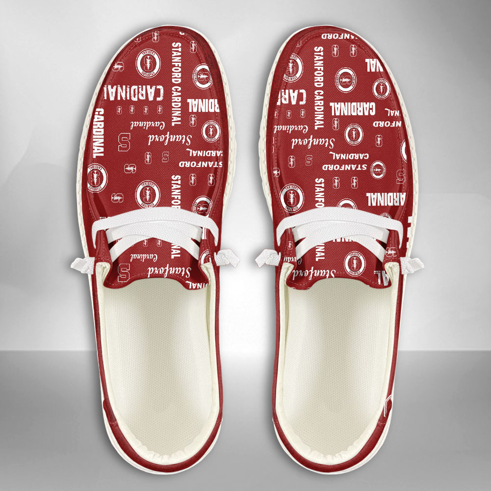 JWFancy NCAA Stanford Cardinal Hey Dude Shoes Wally Men's Lace Up Loafers Comfortable For Men And Women