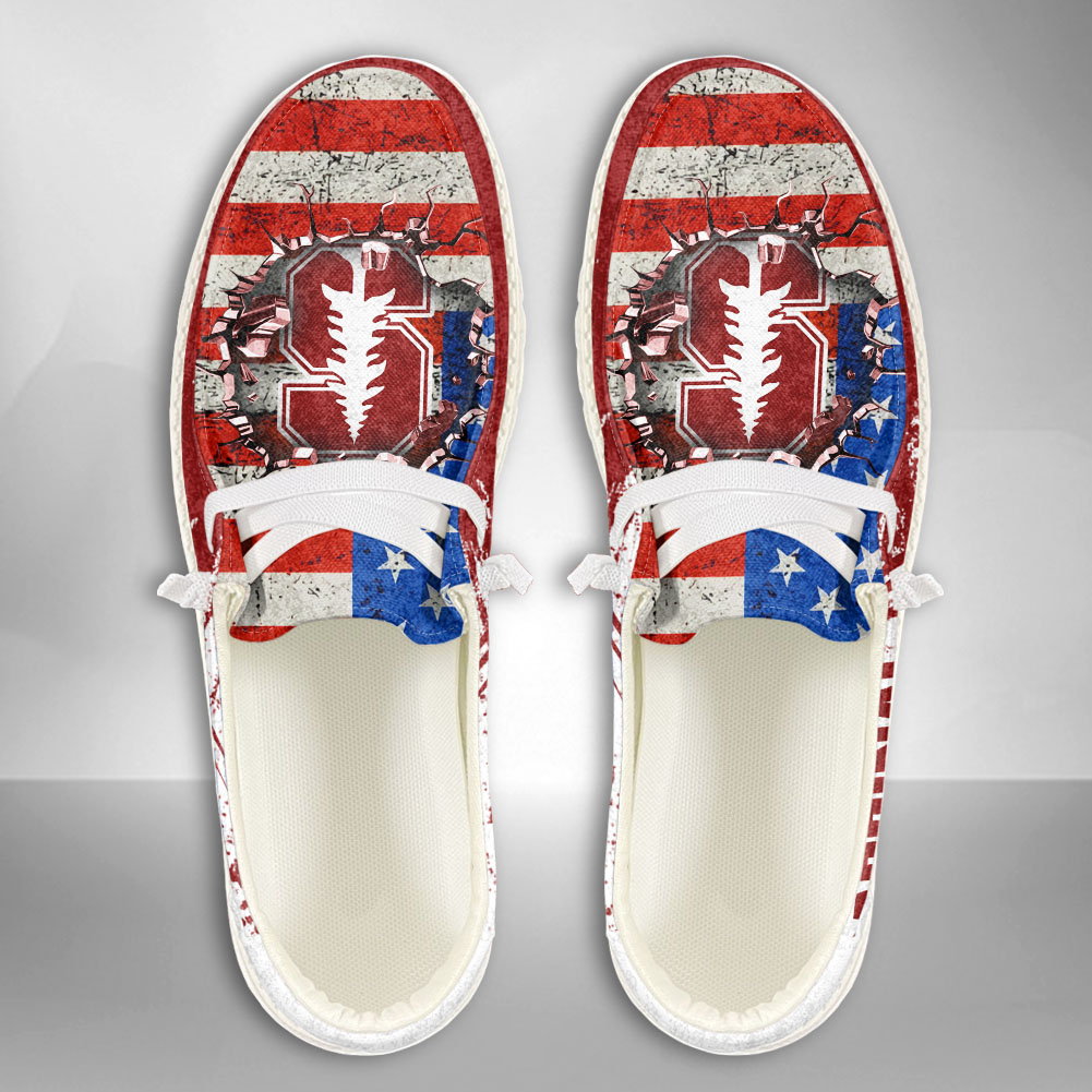 JWFancy NCAA Stanford Cardinal Hey Dude Shoes Wally Men's Lace Up Loafers Comfortable For Men And Women