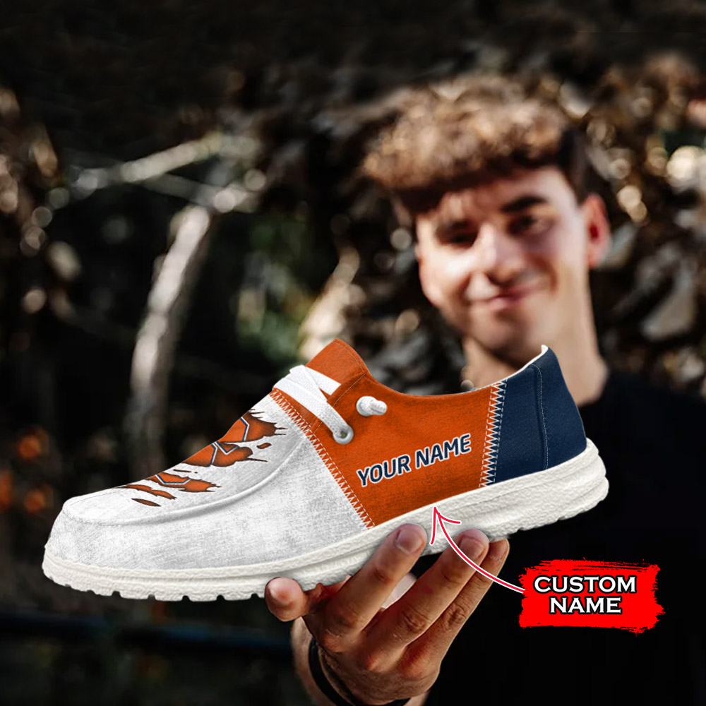 JWFancy NCAA Syracuse Orange Hey Dude Shoes Wally Men's Lace Up Loafers Comfortable For Men And Women