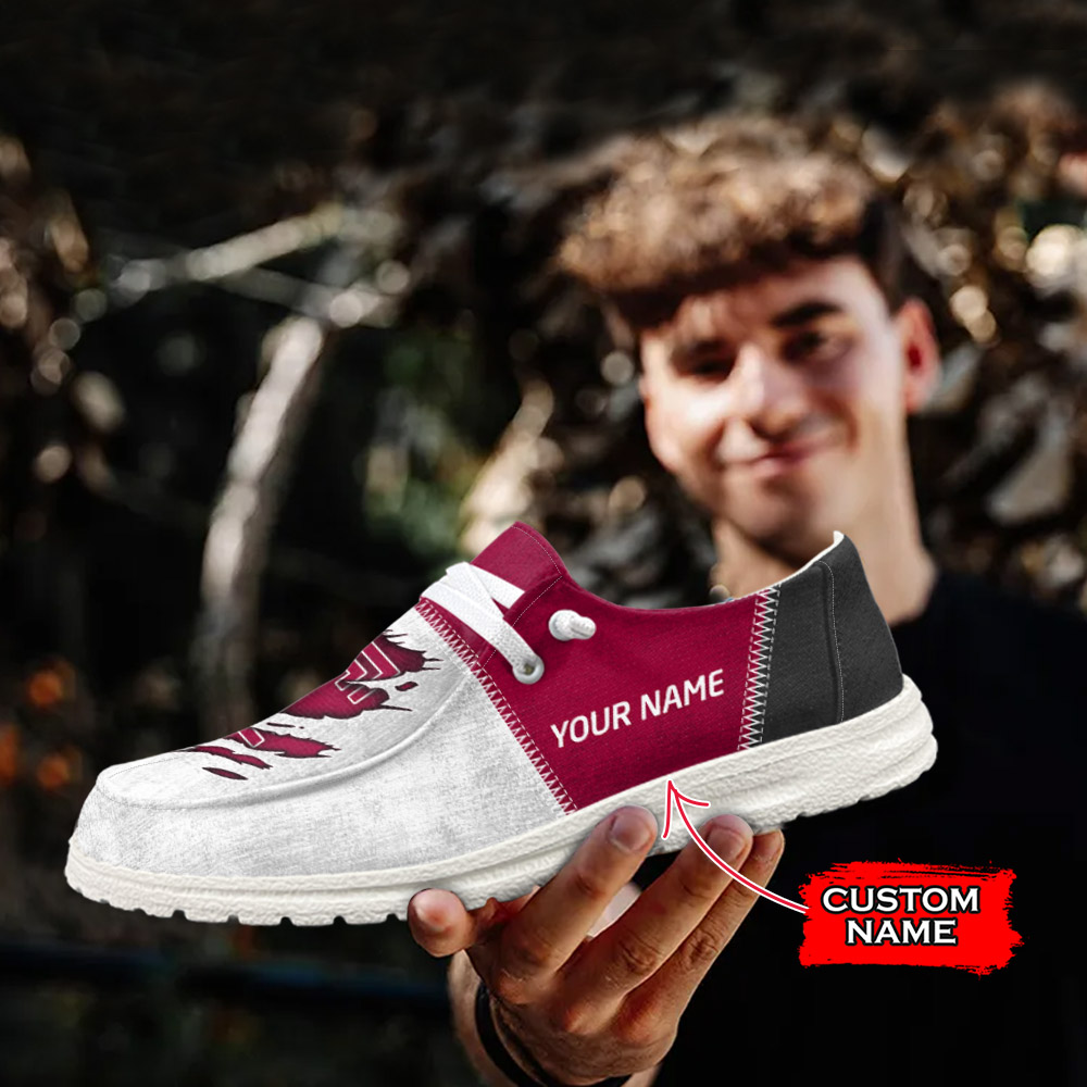 JWFancy NCAA Temple Owls Hey Dude Shoes Wally Men's Lace Up Loafers Comfortable For Men And Women