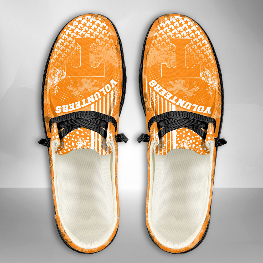 JWFancy NCAA Tennessee Volunteers Hey Dude Shoes Wally Men's Lace Up Loafers Comfortable For Men And Women
