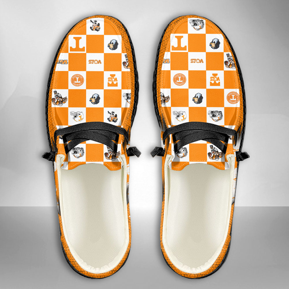 JWFancy NCAA Tennessee Volunteers Hey Dude Shoes Wally Men's Lace Up Loafers Comfortable For Men And Women