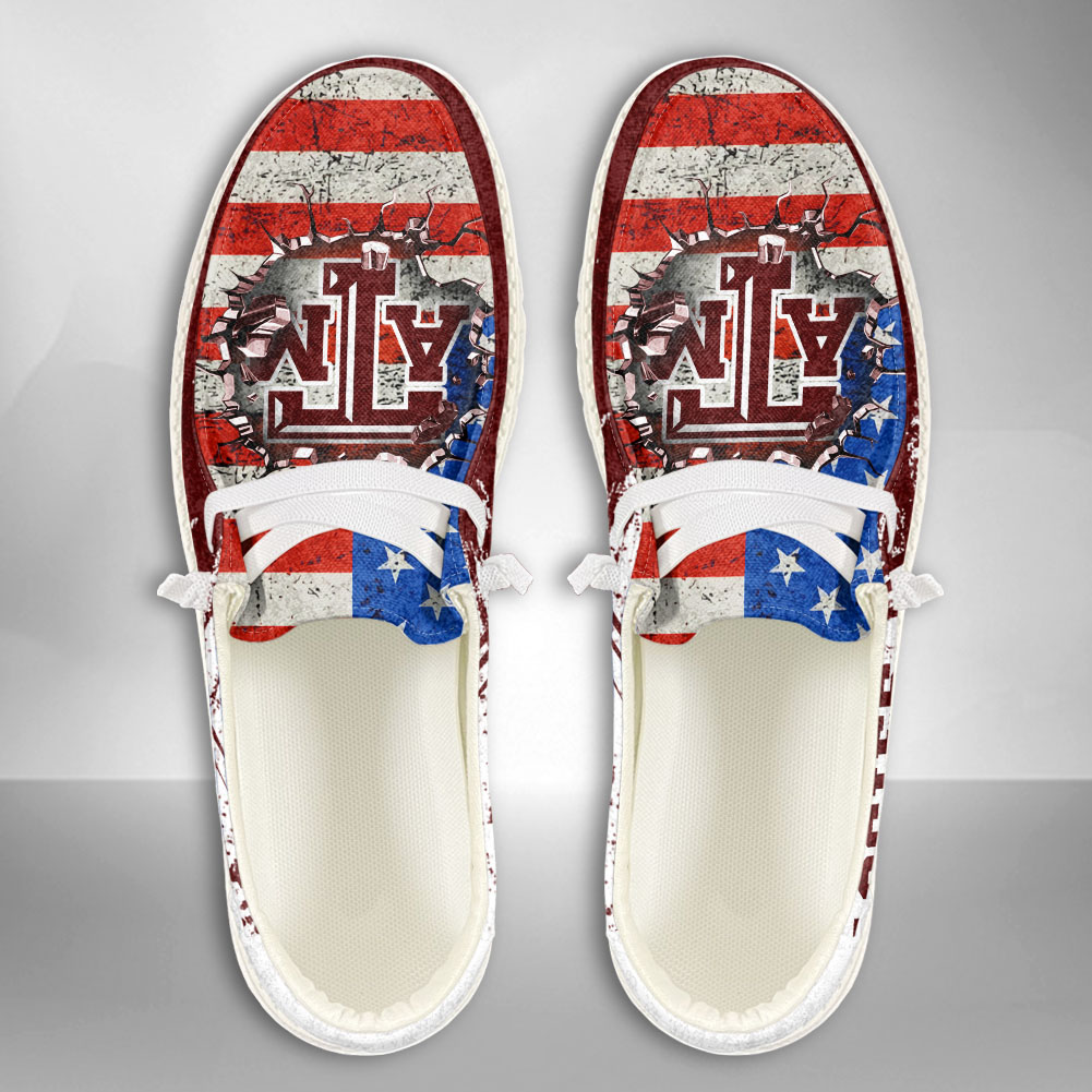 JWFancy NCAA Texas A&M Aggies Hey Dude Shoes Wally Men's Lace Up Loafers Comfortable For Men And Women