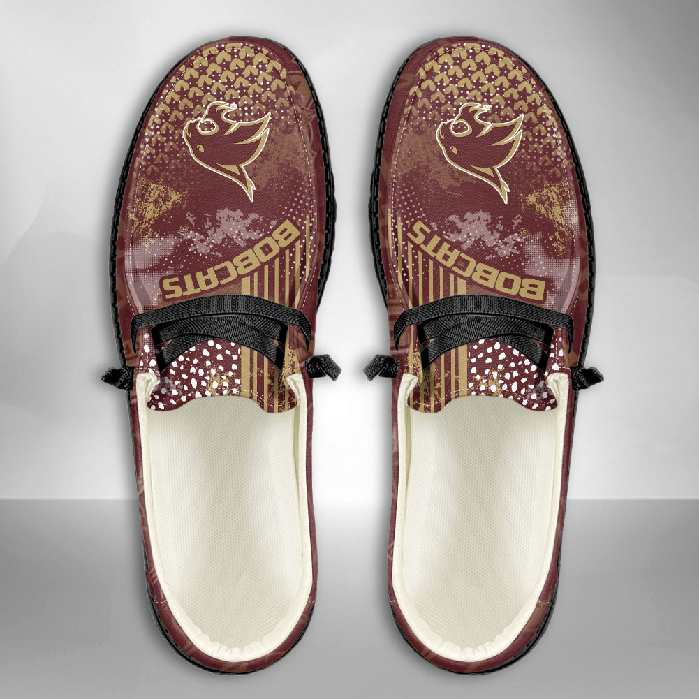 JWFancy NCAA Texas State Bobcats Hey Dude Shoes Wally Men's Lace Up Loafers Comfortable For Men And Women