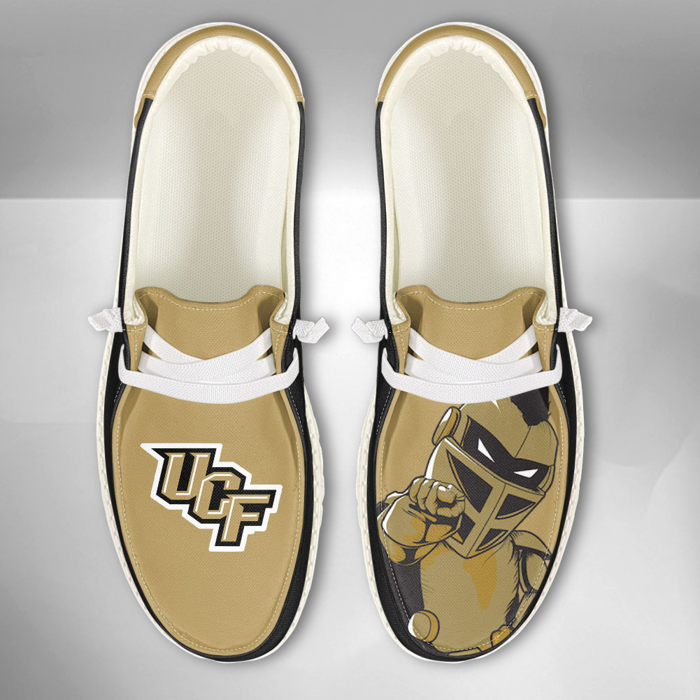 JWFancy NCAA UCF Knights Hey Dude Shoes Wally Men's Lace Up Loafers Comfortable For Men And Women