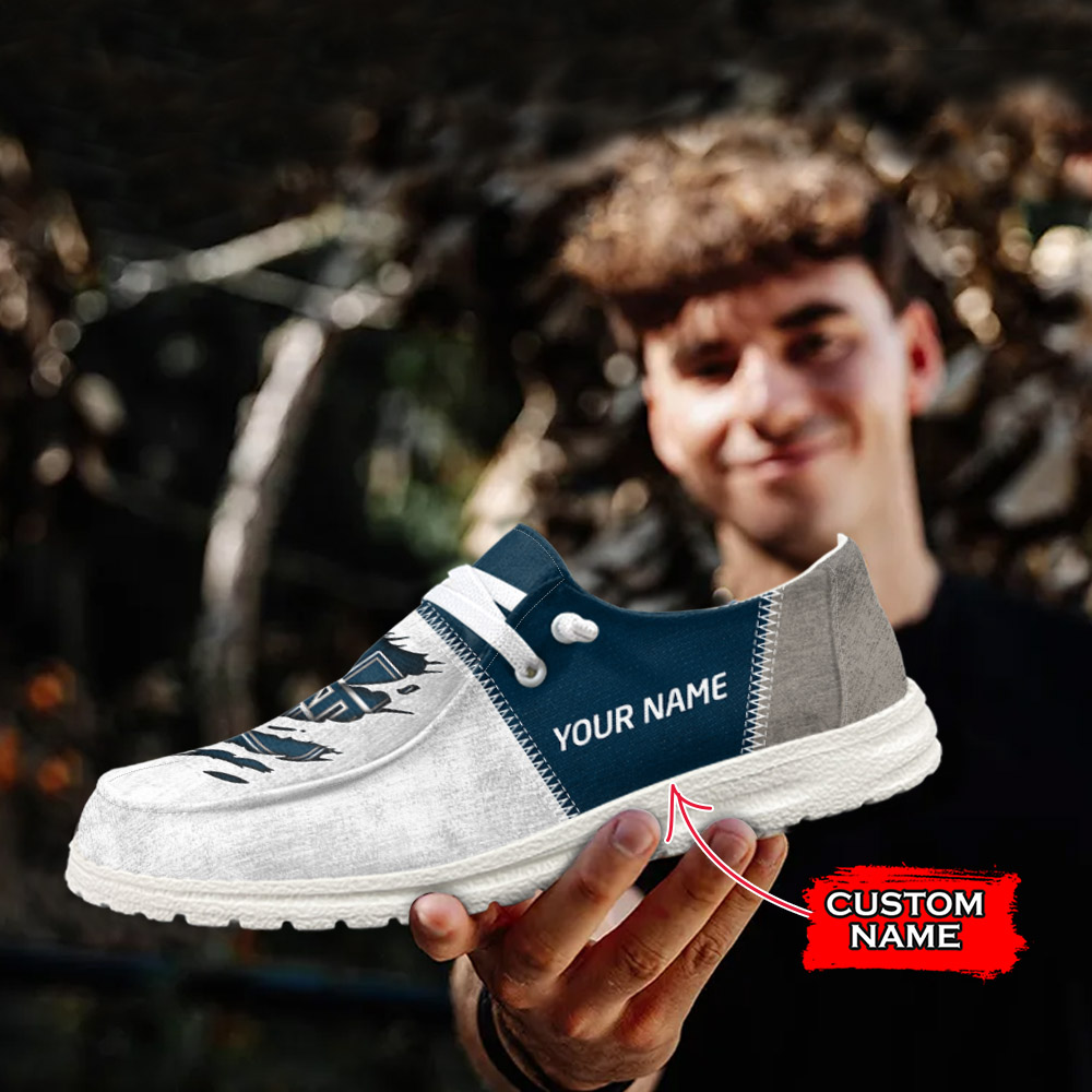 JWFancy NCAA Utah State Aggies Hey Dude Shoes Wally Men's Lace Up Loafers Comfortable For Men And Women
