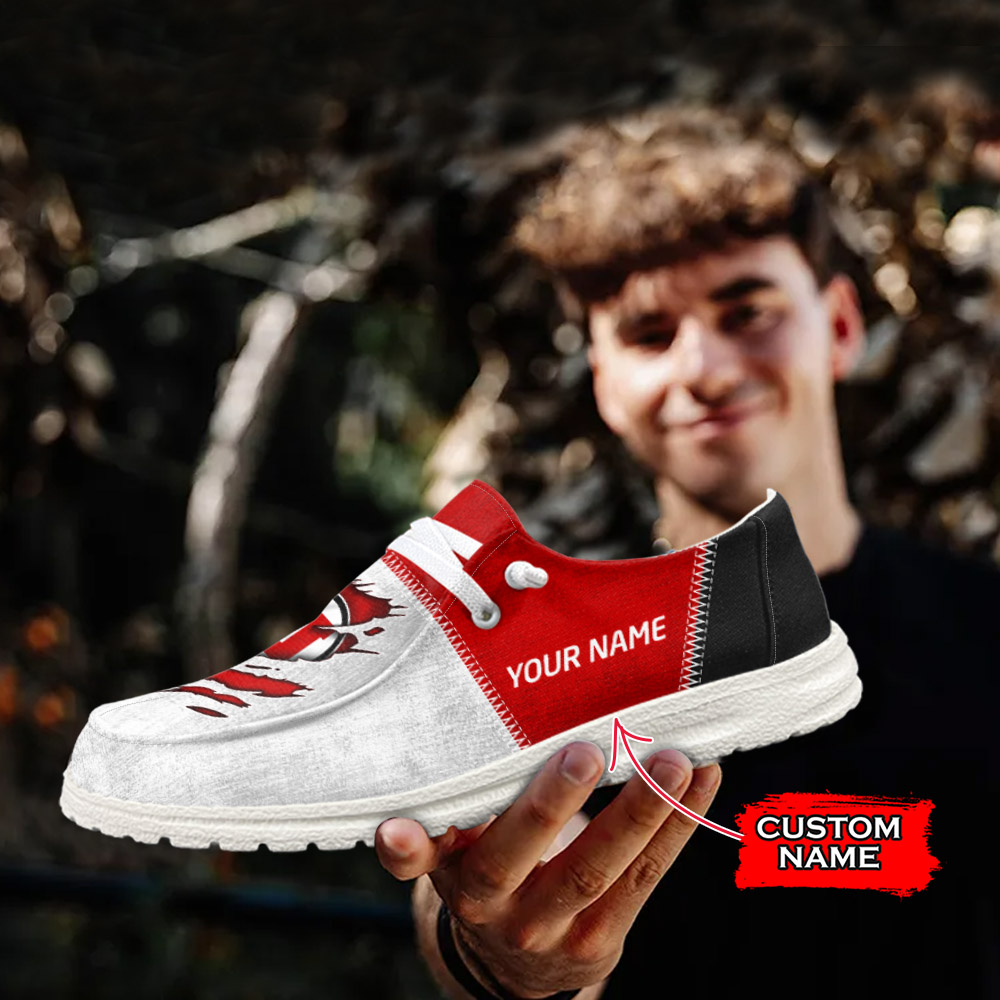 JWFancy NCAA Utah Utes Hey Dude Shoes Wally Men's Lace Up Loafers Comfortable For Men And Women