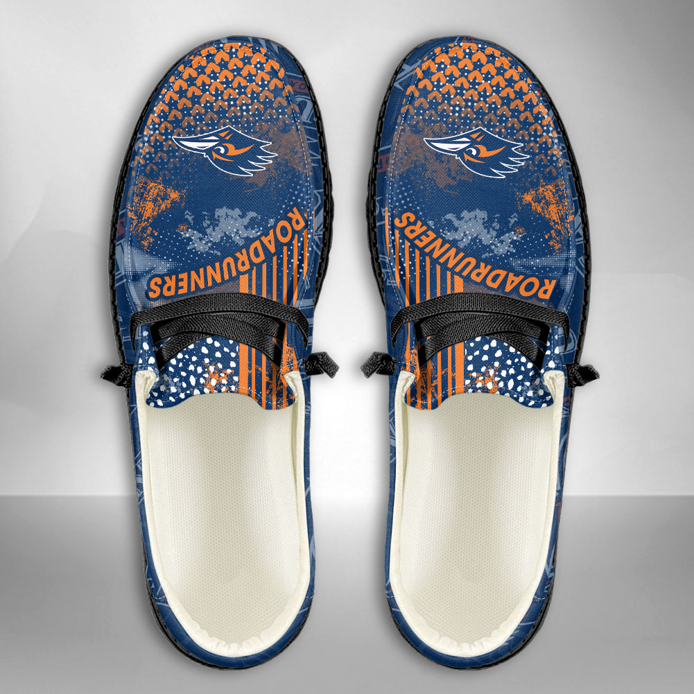 JWFancy NCAA UTSA Roadrunners Hey Dude Shoes Wally Men's Lace Up Loafers Comfortable For Men And Women