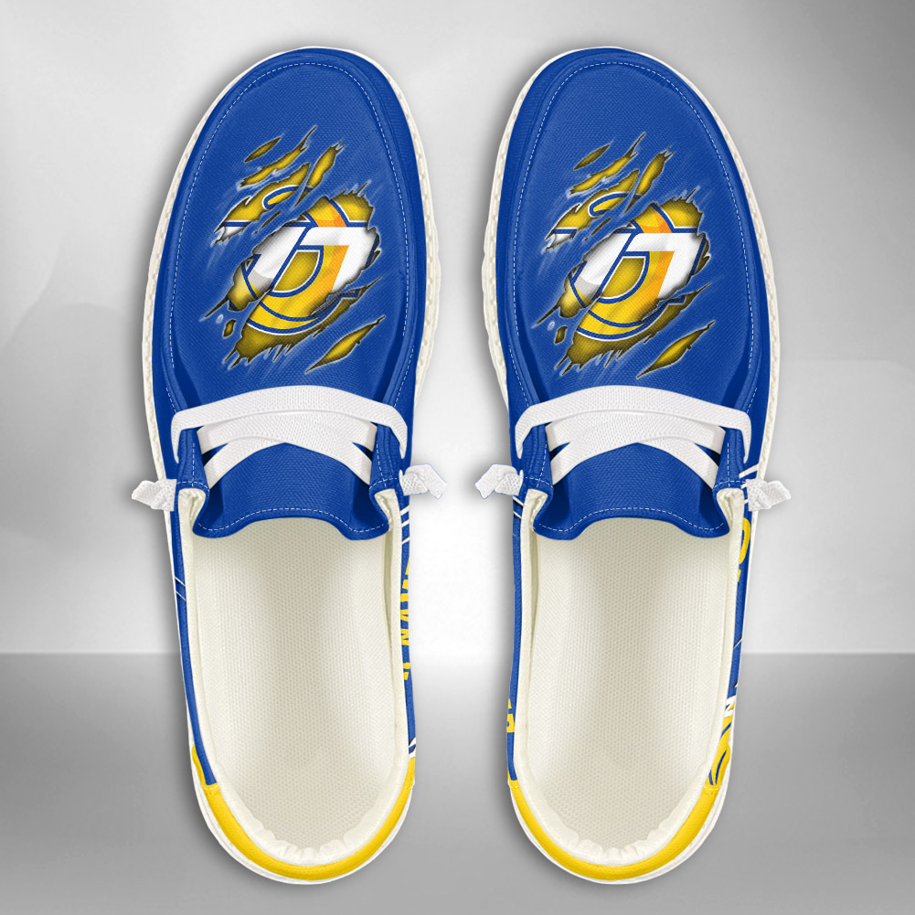 JWFancy NFL Los Angeles Rams Hey Dude Shoes Wally Men's Lace Up Loafers Comfortable For Men And Women
