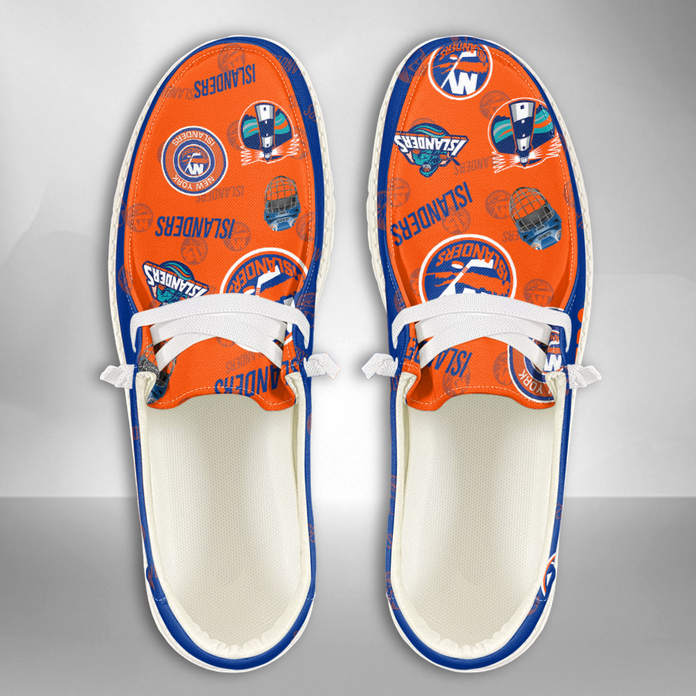 JWFancy NHL New York Islanders Hey Dude Shoes Wally Men's Lace Up Loafers Comfortable For Men And Women