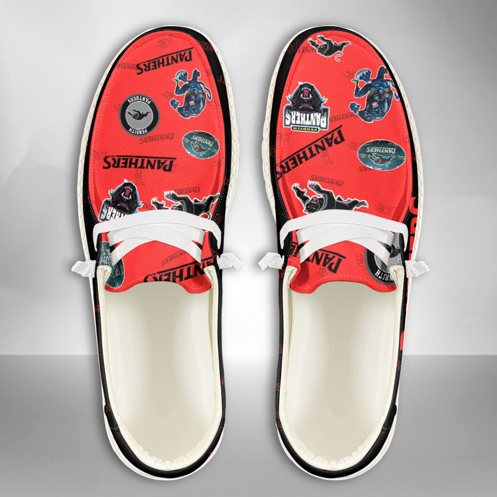 JWFancy NRL Penrith Panthers Hey Dude Shoes Wally Men's Lace Up Loafers Comfortable For Men And Women