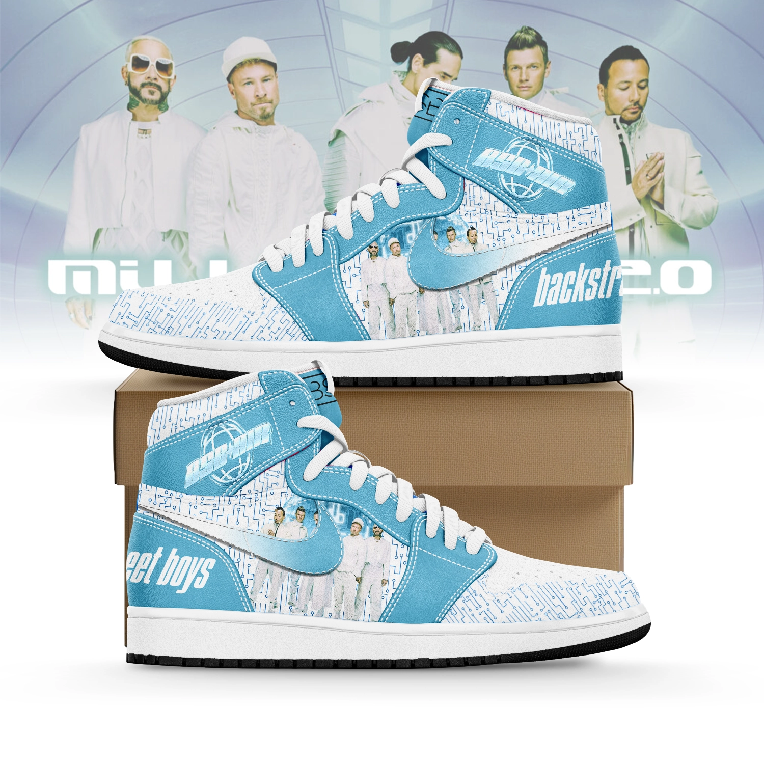 JWFancy Backstreet Boys AJ1 High Sneakers Shoes For Men And Women