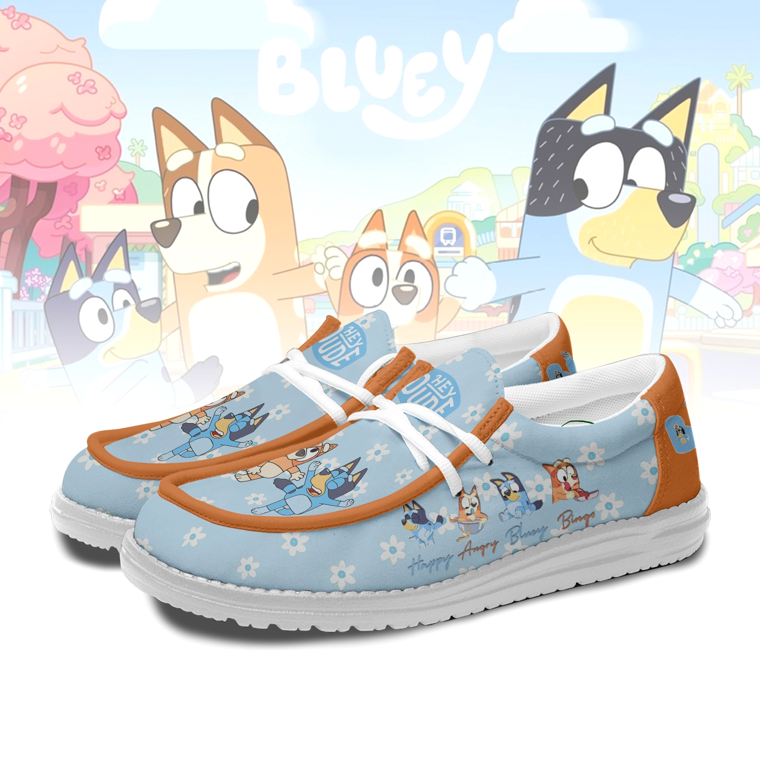 JWFancy Bluey Personalized Hey Dude Shoes For Men And Women