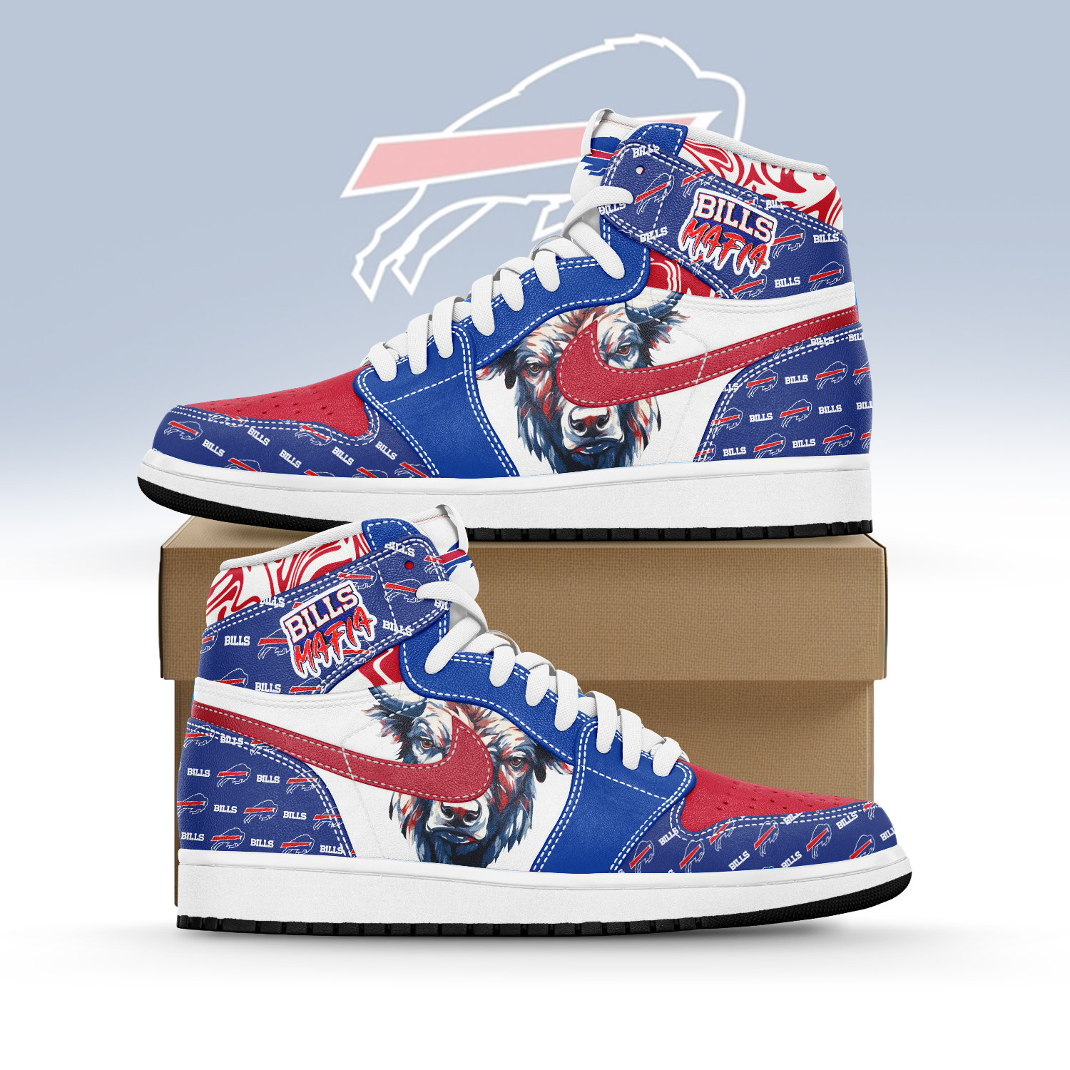 JWFancy Buffalo Bills AJ1 High Sneakers Shoes For Men And Women