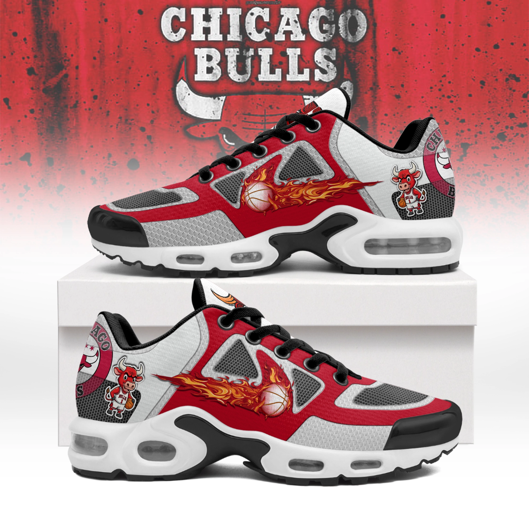 JWFancy Chicago Bulls TN Shoes Sneakers For Men And Women
