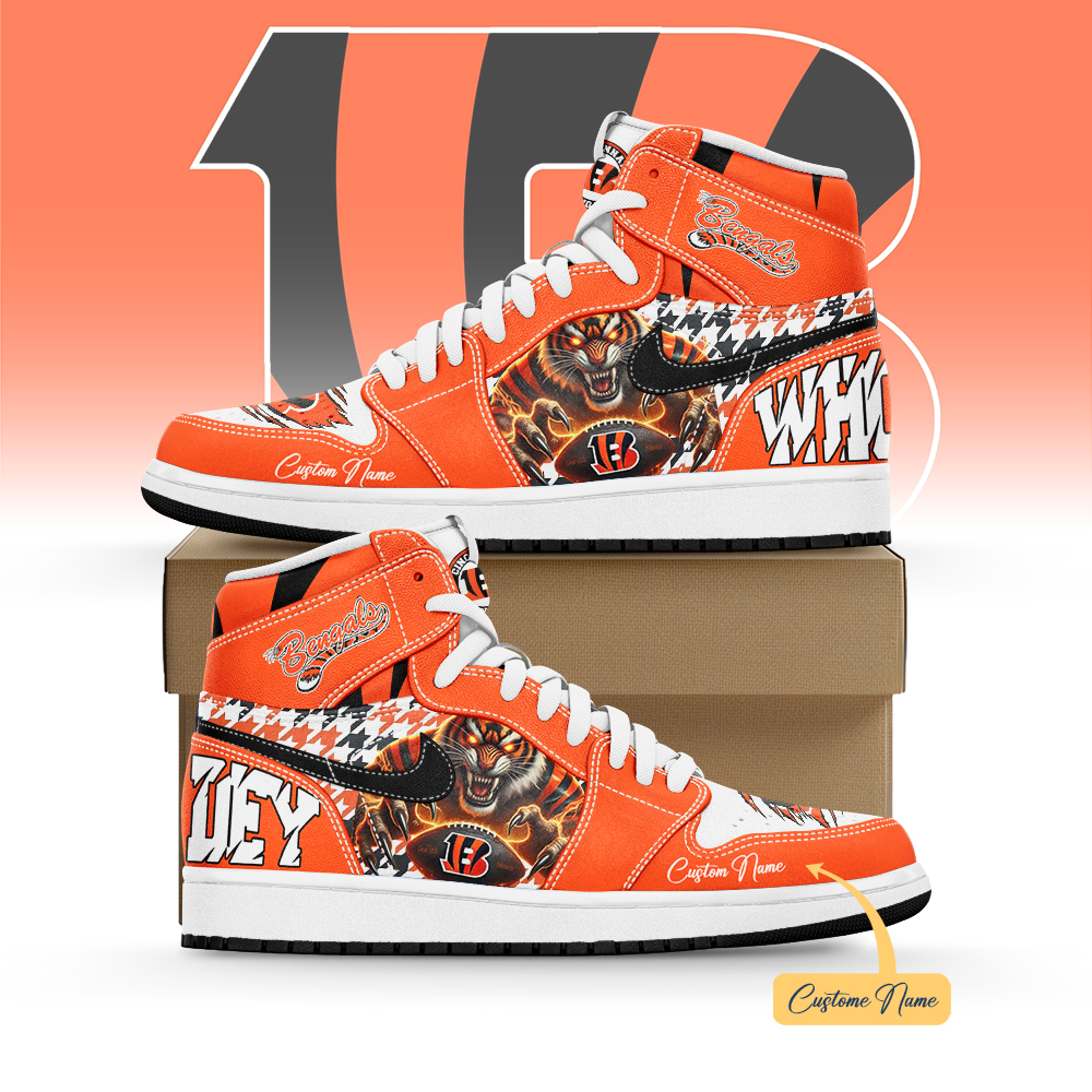 JWFancy Cincinnati Bengals AJ1 High Sneakers Shoes For Men And Women