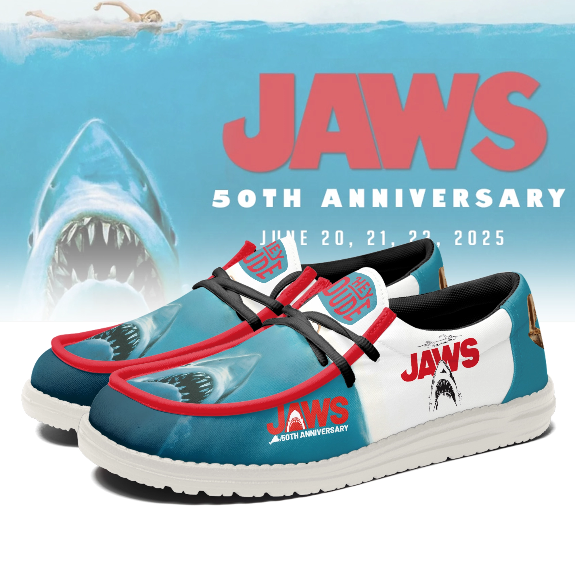 JWFancy Jaws Personalized Hey Dude Shoes For Men And Women