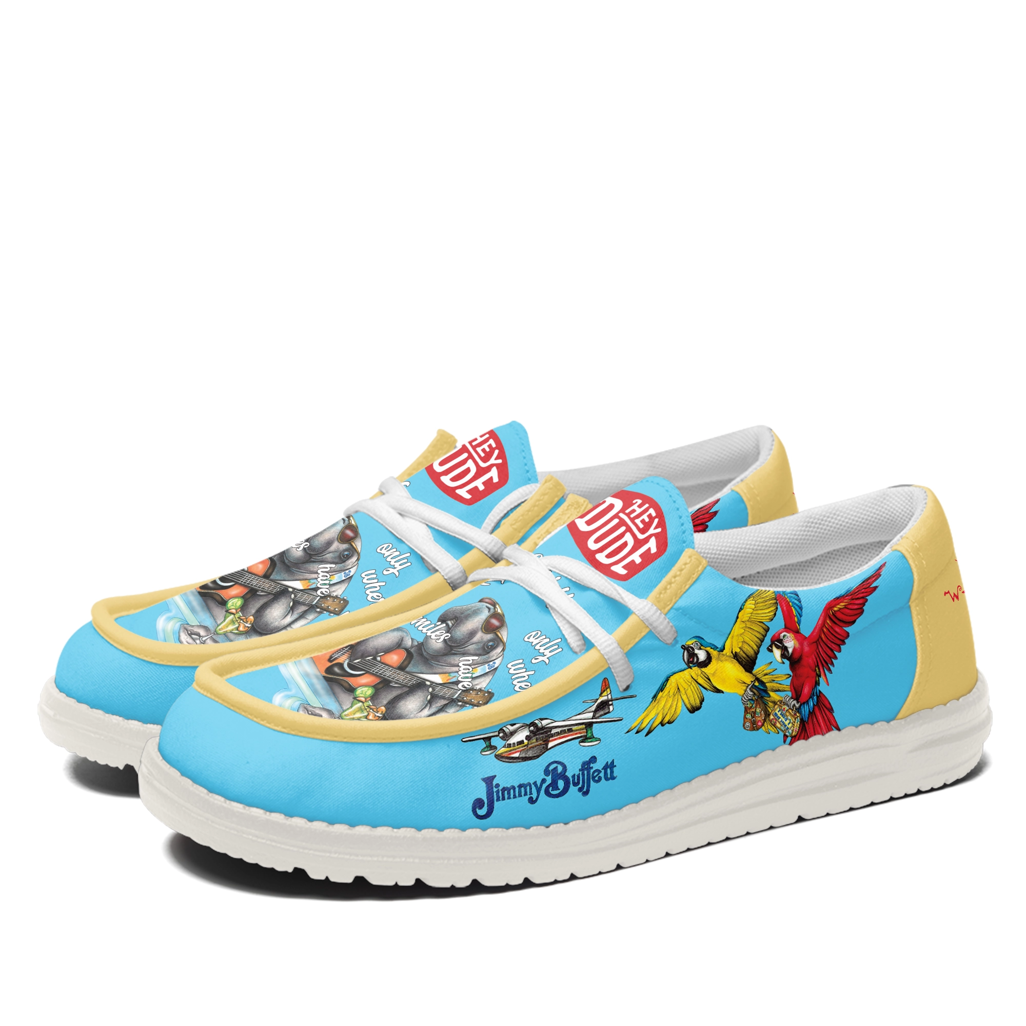 JWFancy Jimmy Buffett Personalized Hey Dude Shoes For Men And Women