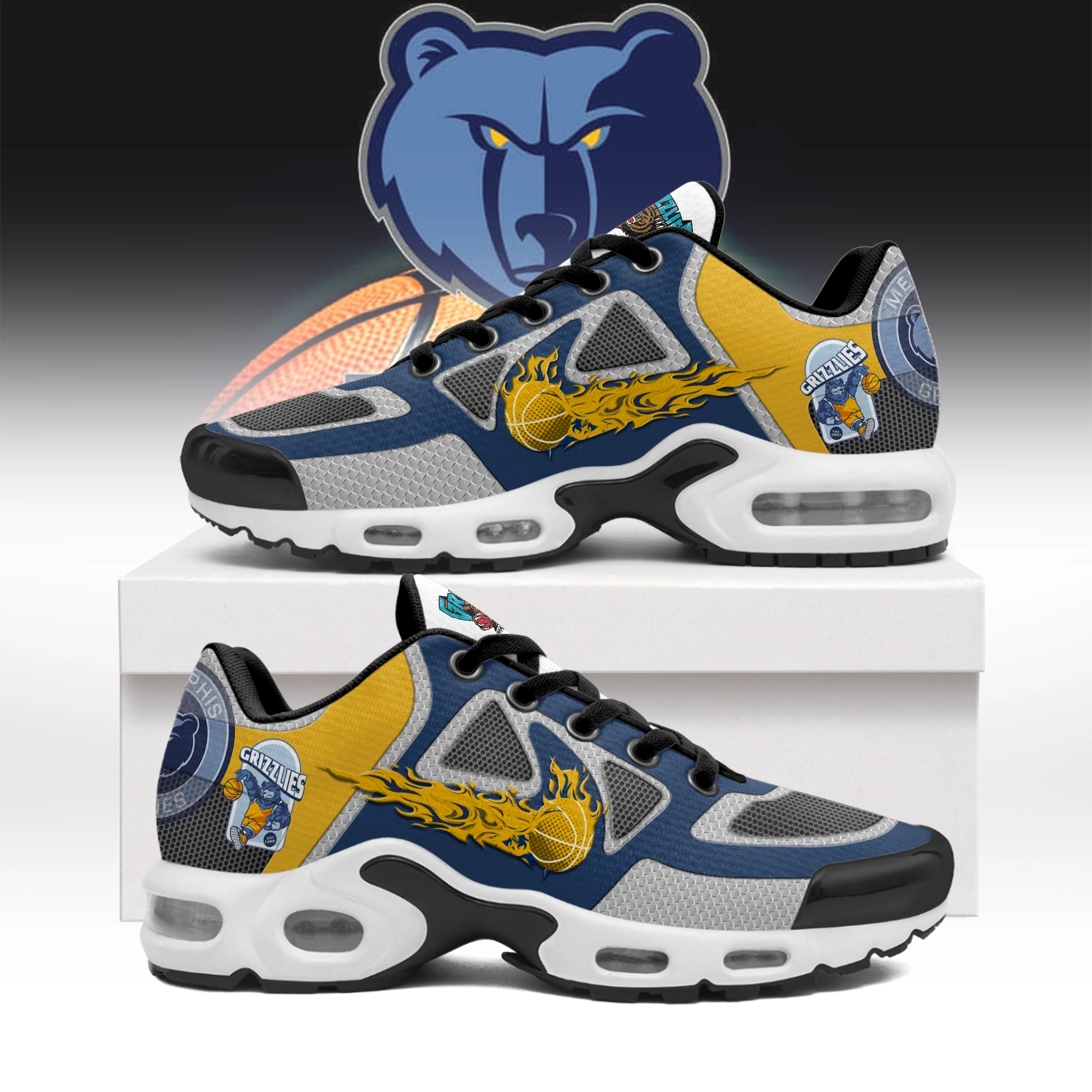 JWFancy Memphis Grizzlies TN Shoes Sneakers For Men And Women