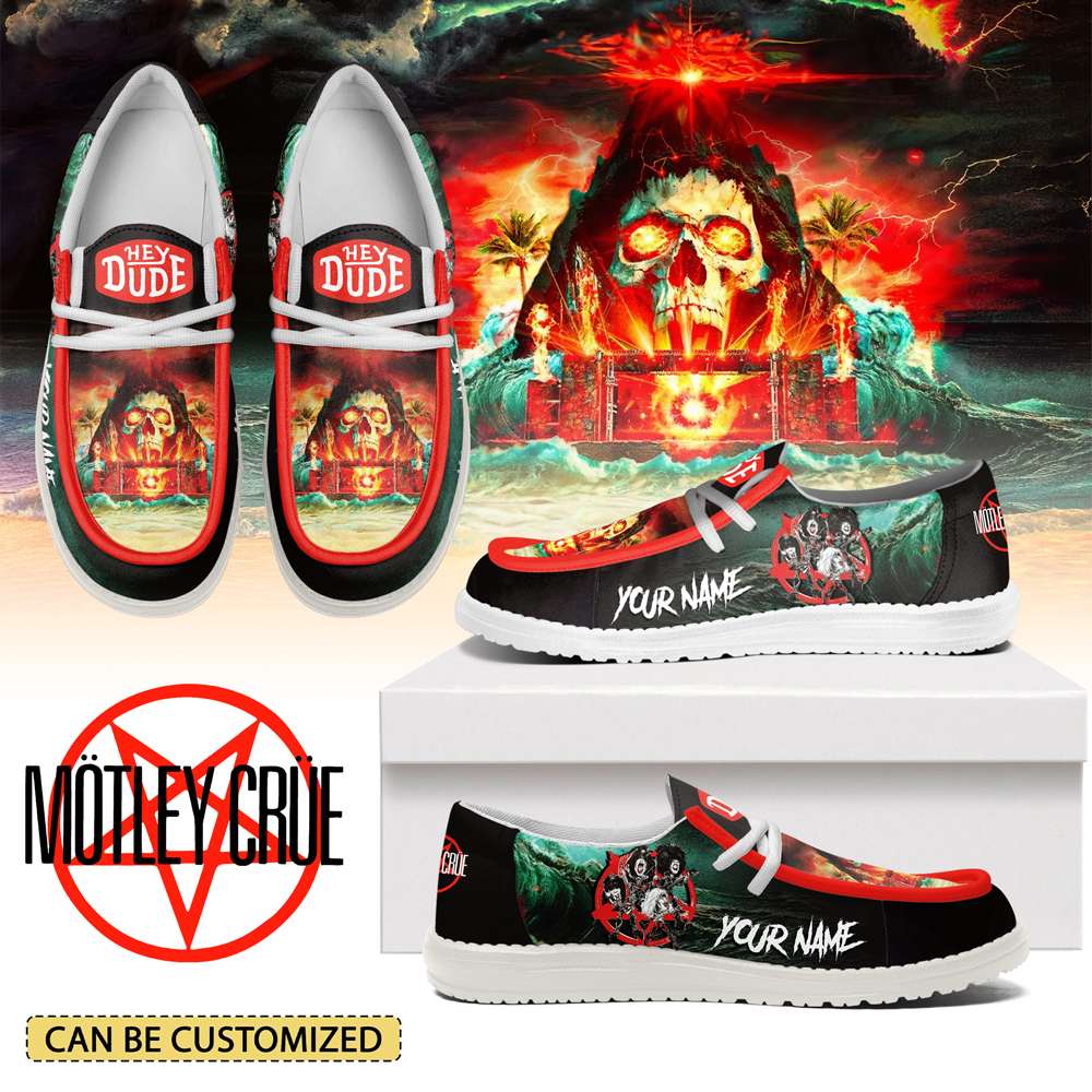 JWFancy M?tley Cr?e Personalized Hey Dude Shoes For Men And Women