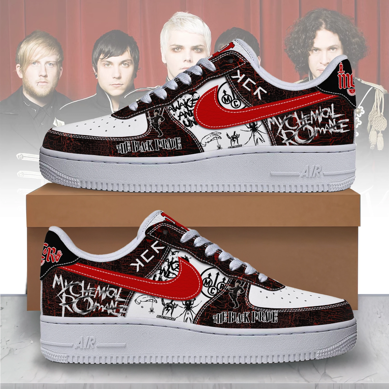 JWFancy My Chemical Romance Air Low-Top Sneakers Shoes For Men And Women