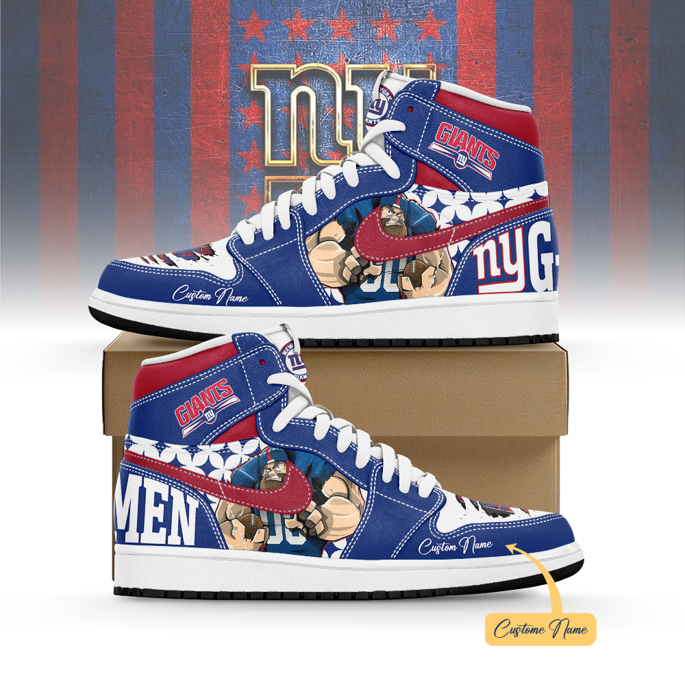 JWFancy New York Giants AJ1 High Sneakers Shoes For Men And Women