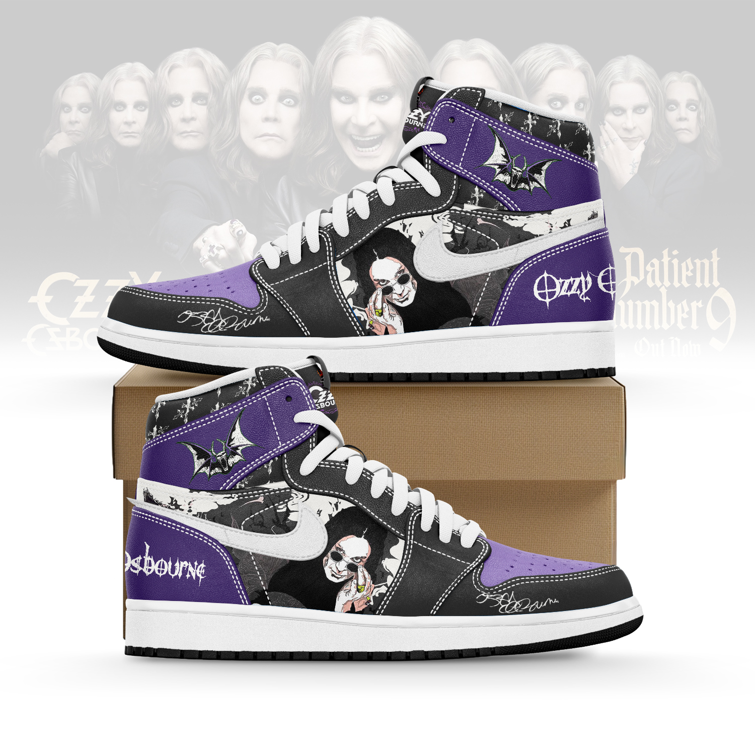 JWFancy Ozzy Osbourne AJ1 High Sneakers Shoes For Men And Women