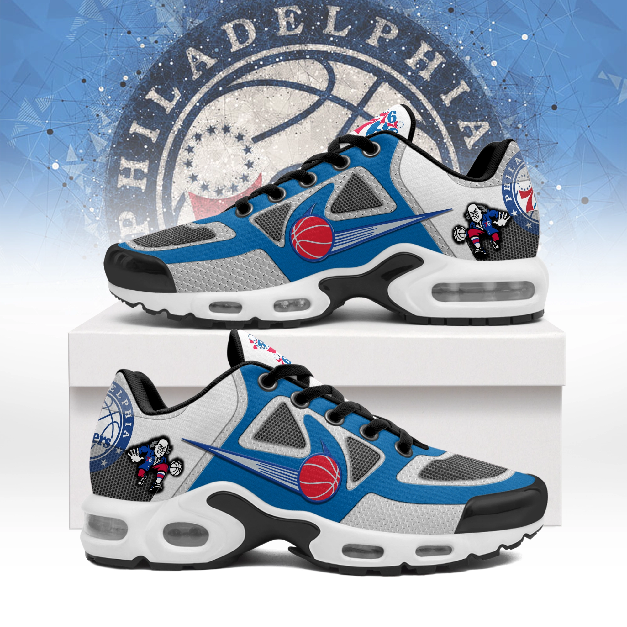 JWFancy Philadelphia 76ers TN Shoes Sneakers For Men And Women