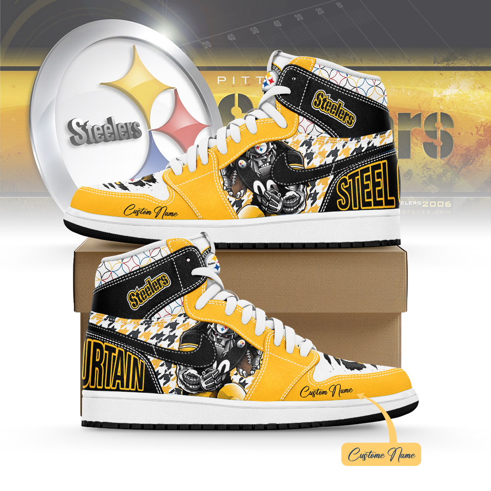 JWFancy Pittsburgh Steelers AJ1 High Sneakers Shoes For Men And Women