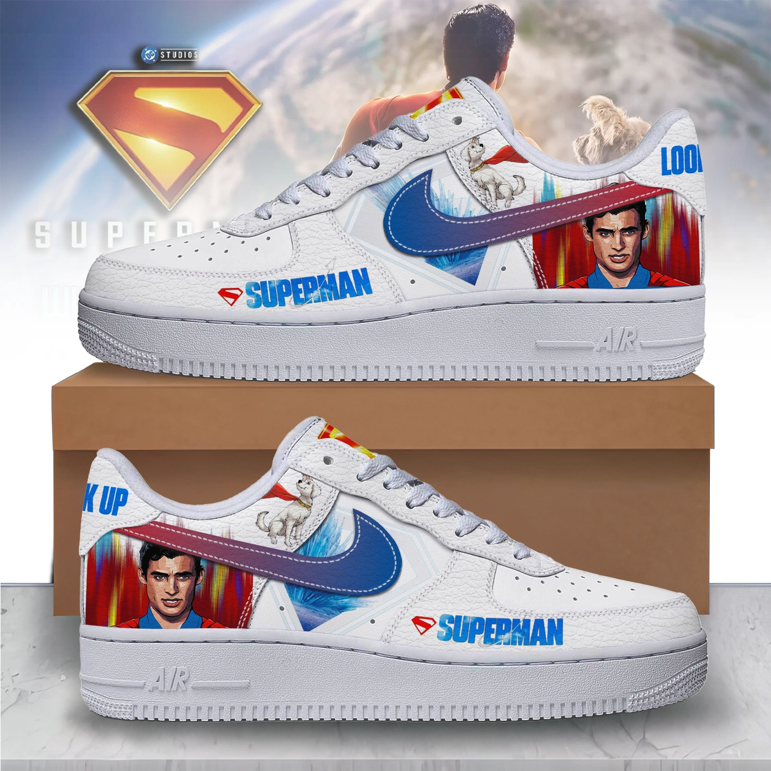 JWFancy Superman Air Low-Top Sneakers Shoes For Men And Women