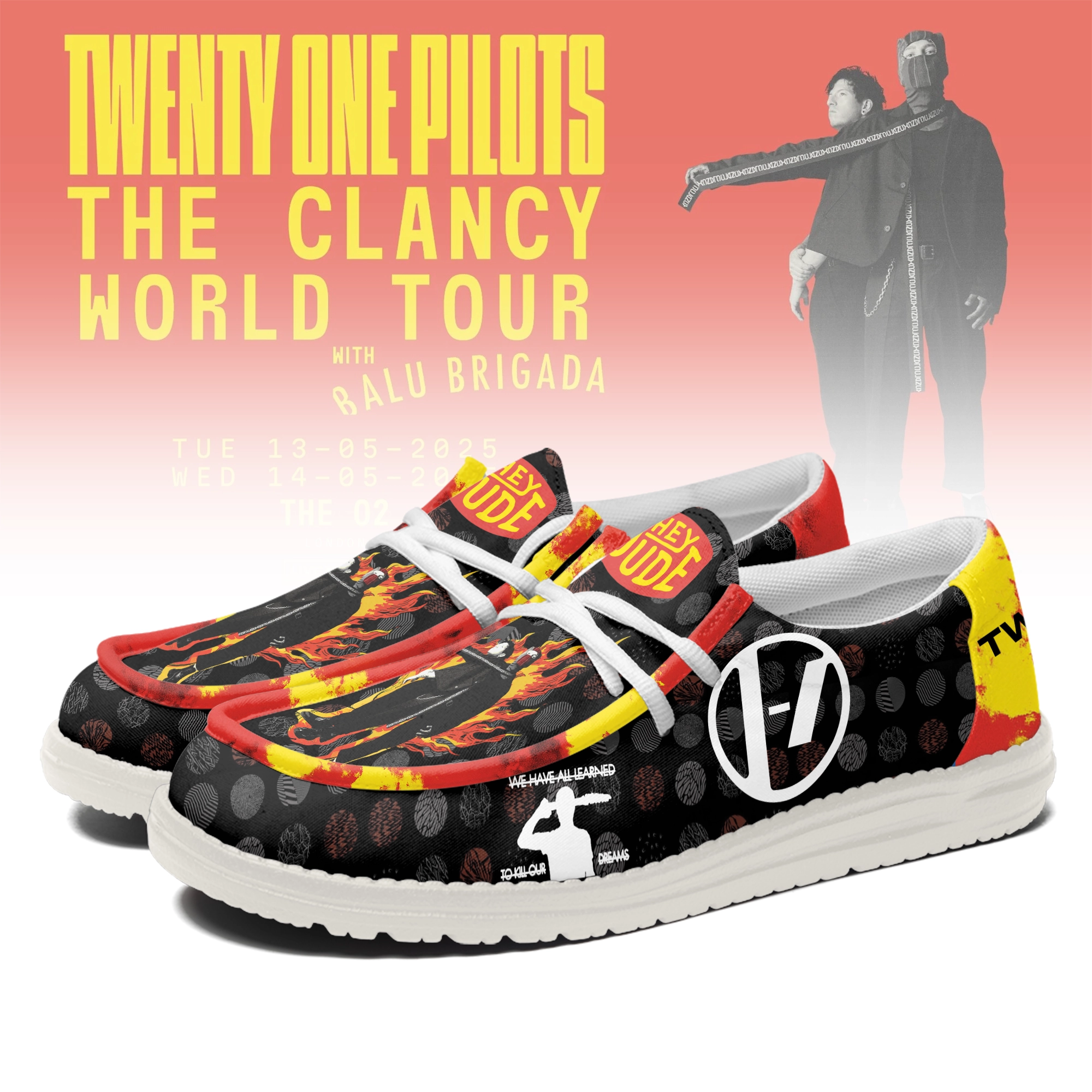JWFancy Twenty One Pilots Personalized Hey Dude Shoes For Men And Women