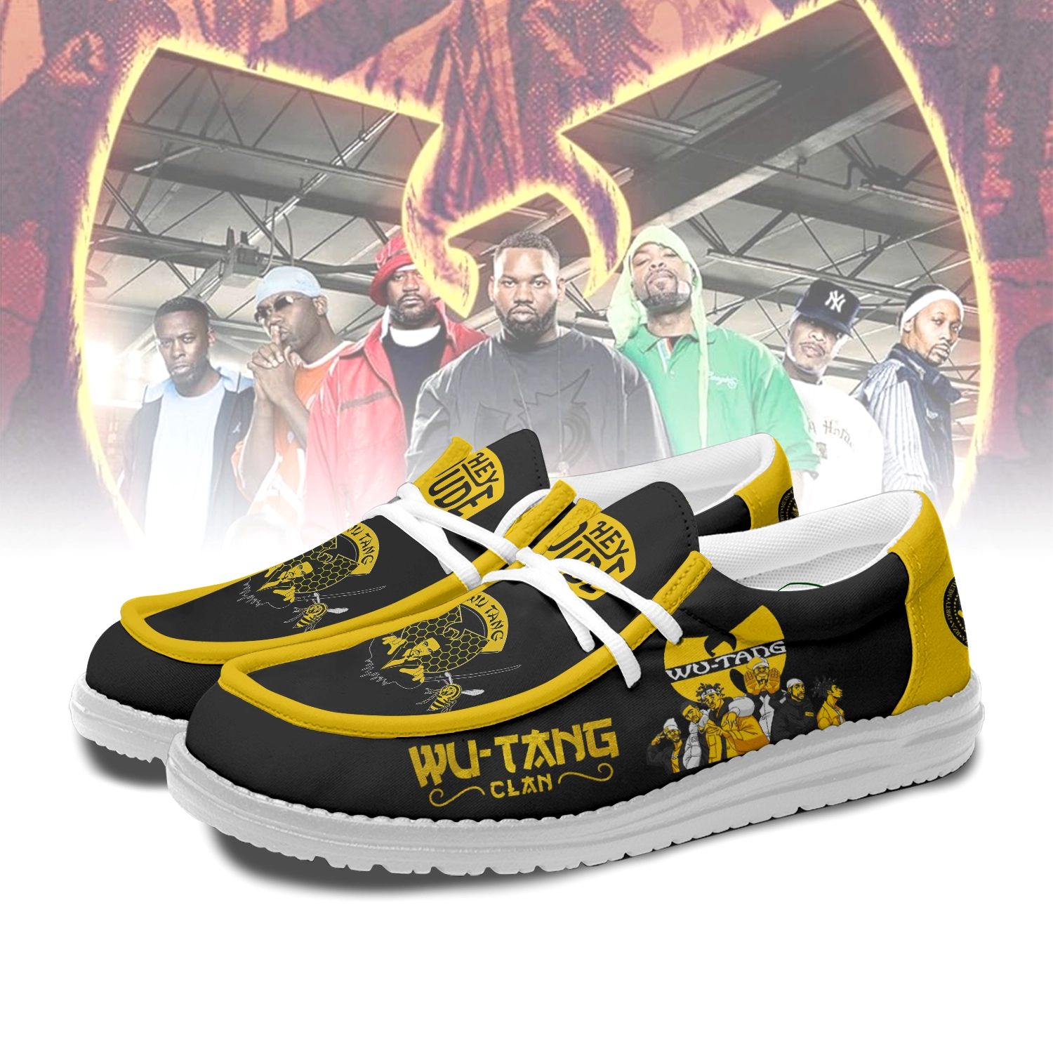 JWFancy Wu Tang Clan Personalized Hey Dude Shoes For Men And Women