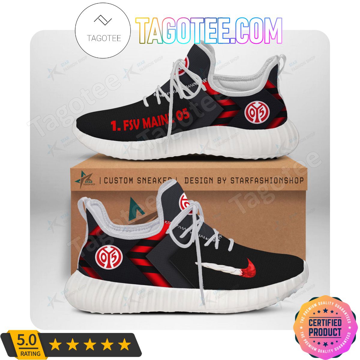 JWFancy 1. FSV Mainz 05 Reze Sneakers Shoes For Men And Women