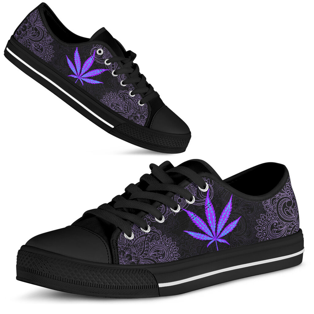 JWFancy 420 In My Blood - Weed  Low Top Canvas Sneakers Shoes For Men And Women