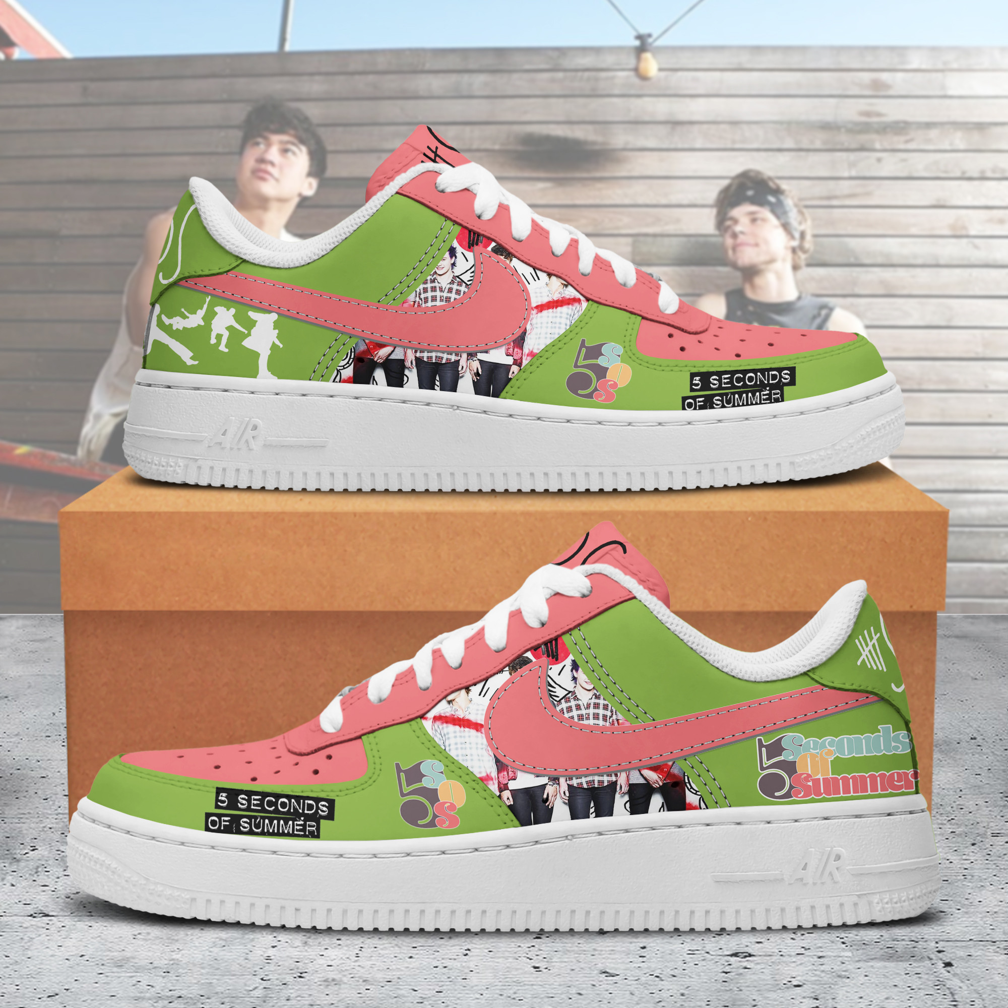 JWFancy 5 Seconds of Summer Air Low-Top Sneakers Shoes For Men And Women
