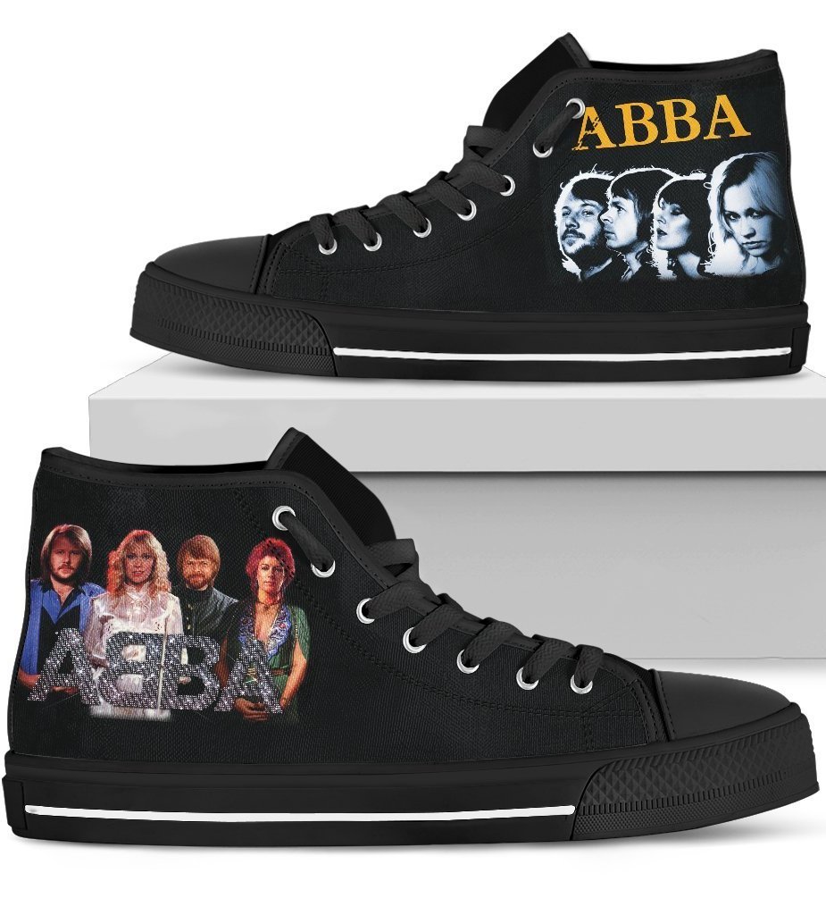 JWFancy ABBA High Top Canvas Sneakers Shoes For Men And Women