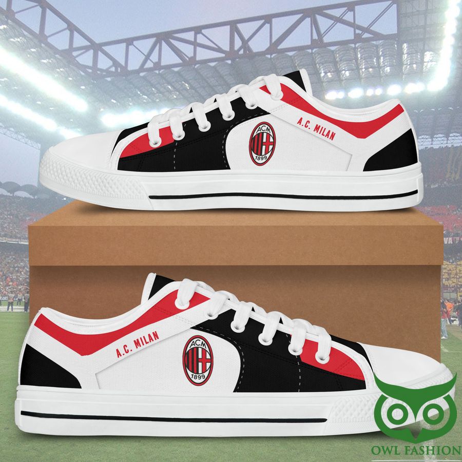 JWFancy AC Milan Low Top Canvas Sneakers Shoes For Men And Women