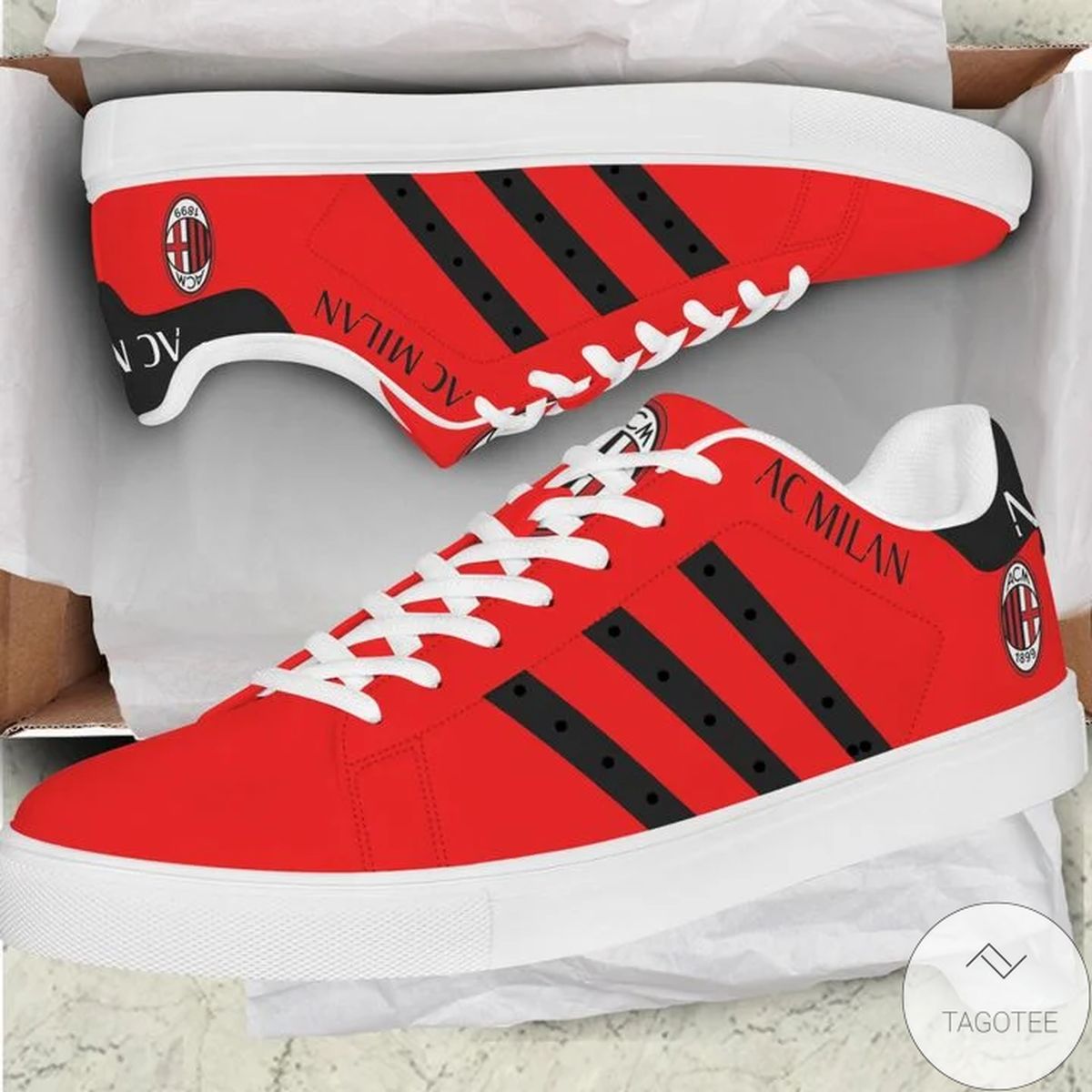 JWFancy AC Milan Skate Stan Shoes Sneakes For Men And Women
