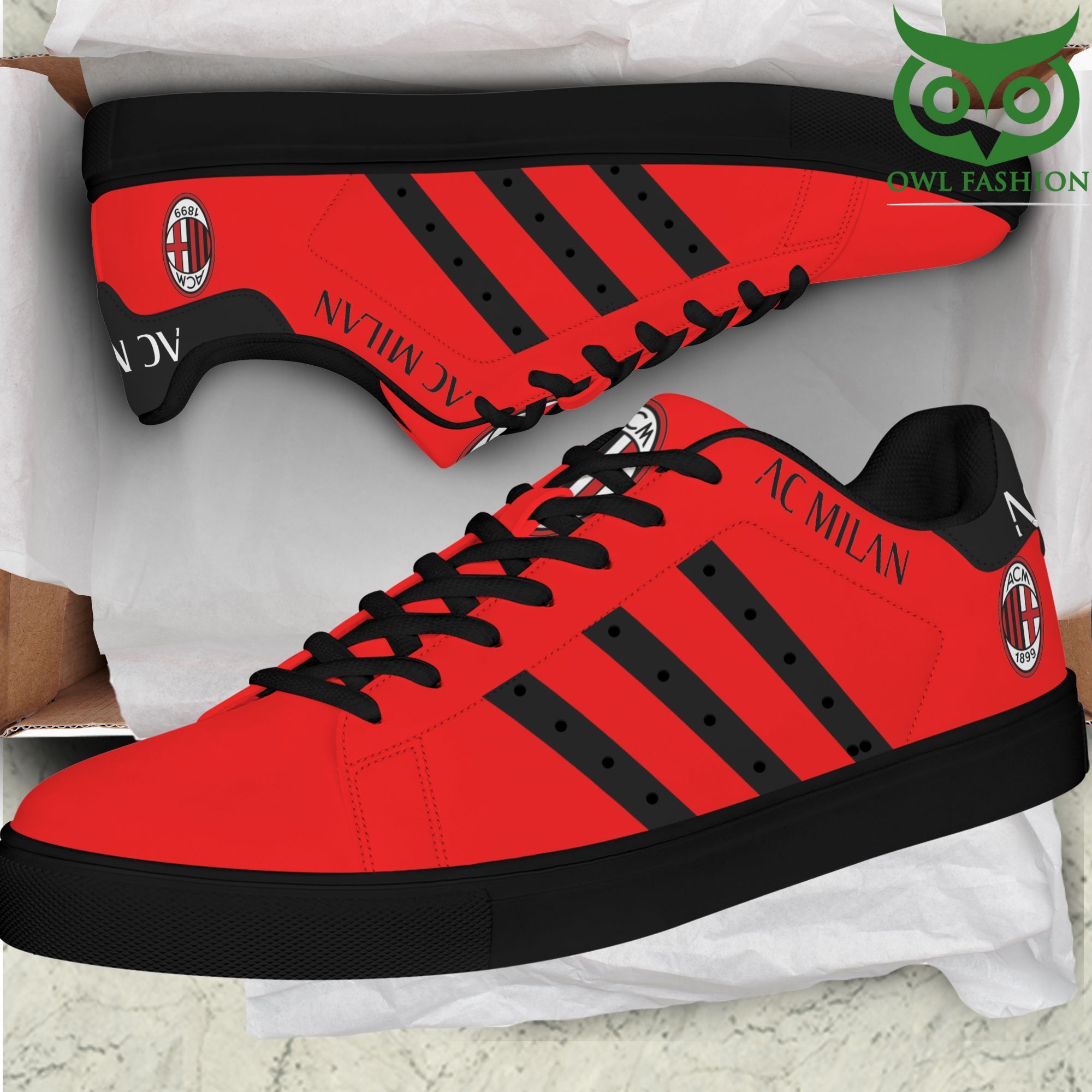 JWFancy AC Milan Skate Stan Shoes Sneakes For Men And Women