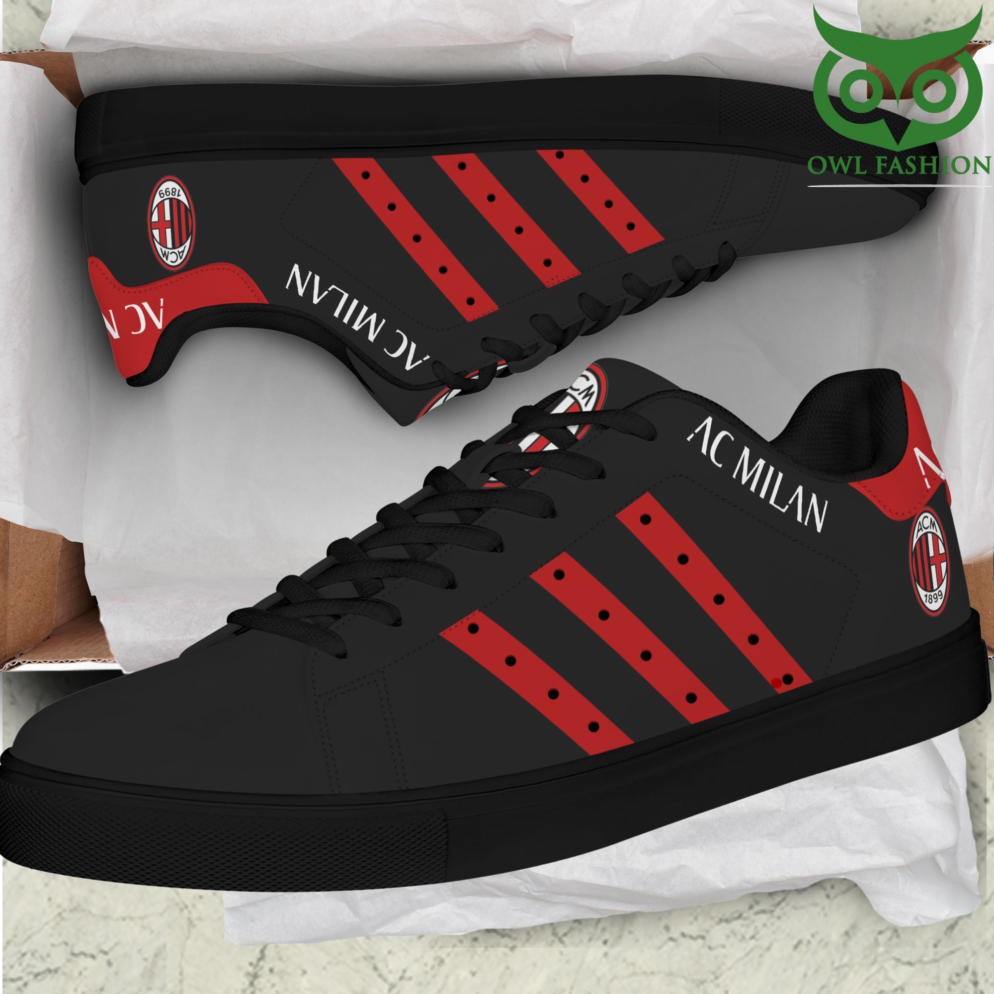 JWFancy AC Milan Skate Stan Shoes Sneakes For Men And Women