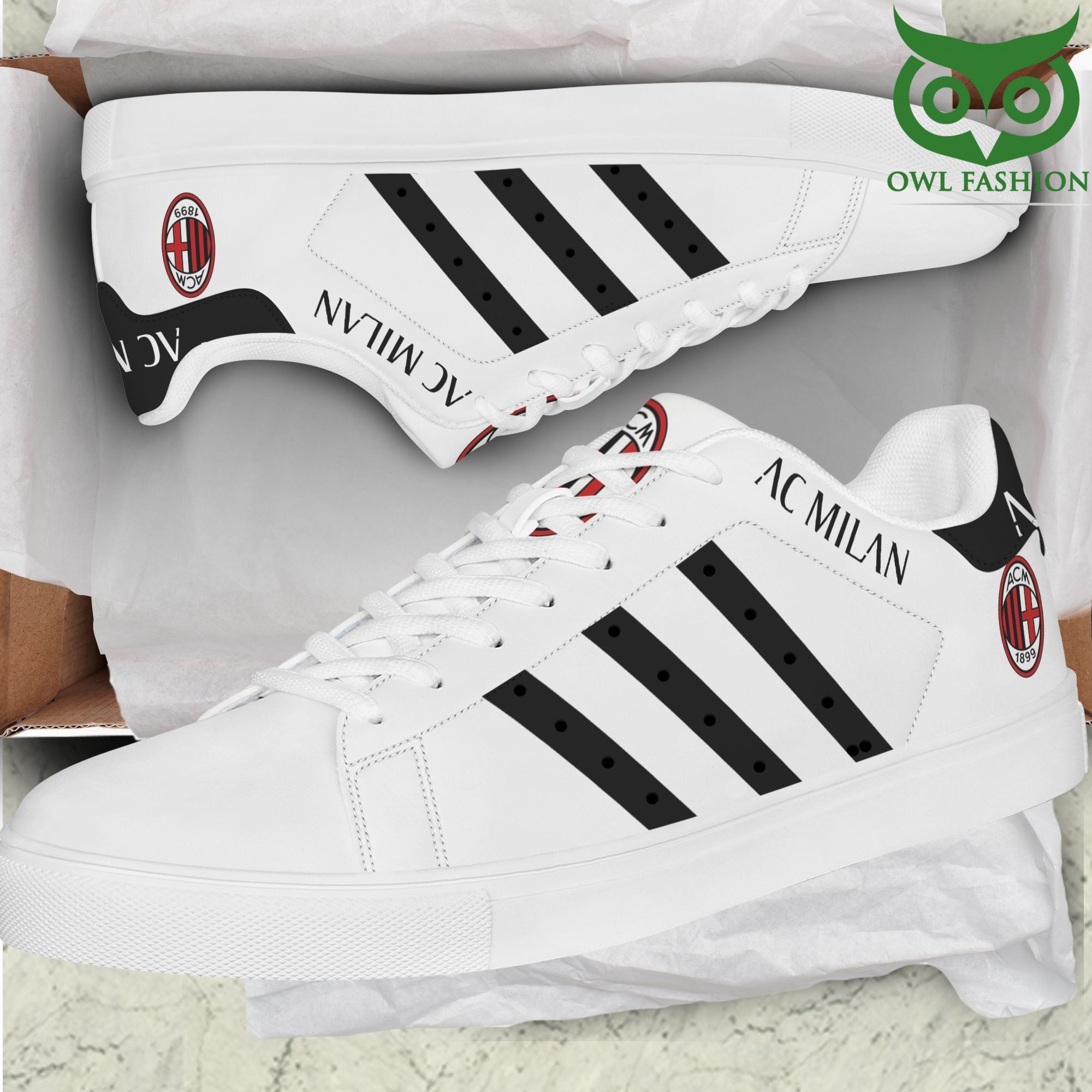 JWFancy AC Milan Skate Stan Shoes Sneakes For Men And Women