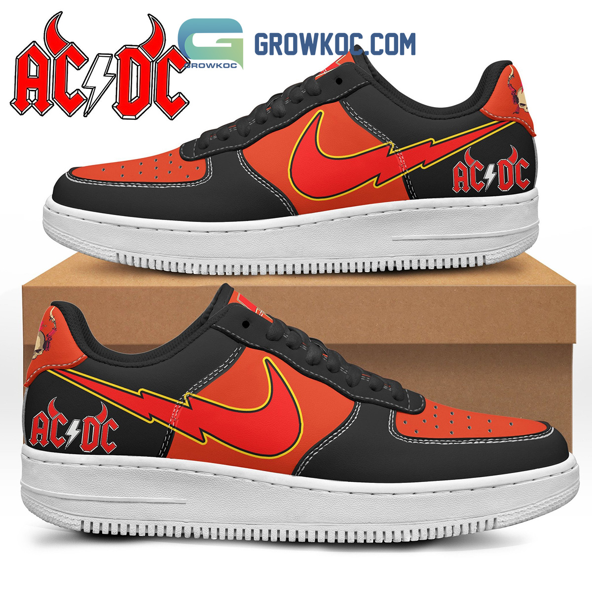 JWFancy ACDC Air Low-Top Sneakers Shoes For Men And Women