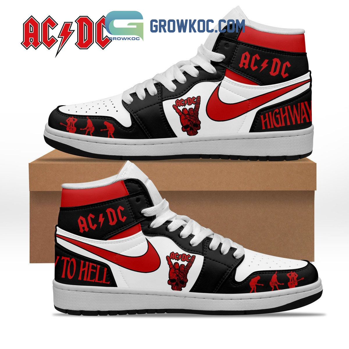 JWFancy ACDC AJ1 High Sneakers Shoes For Men And Women