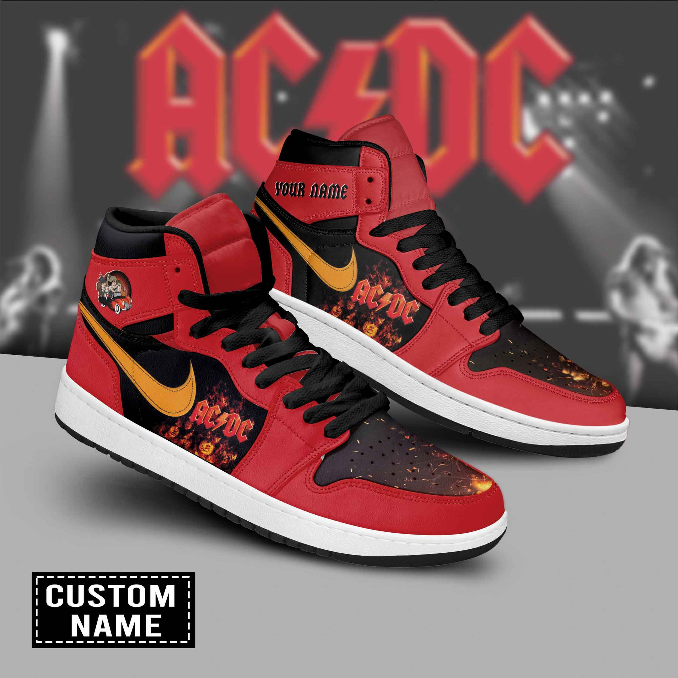 JWFancy AC/DC AJ1 High Sneakers Shoes For Men And Women